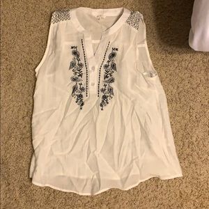Russian style embroidery tank top size M
